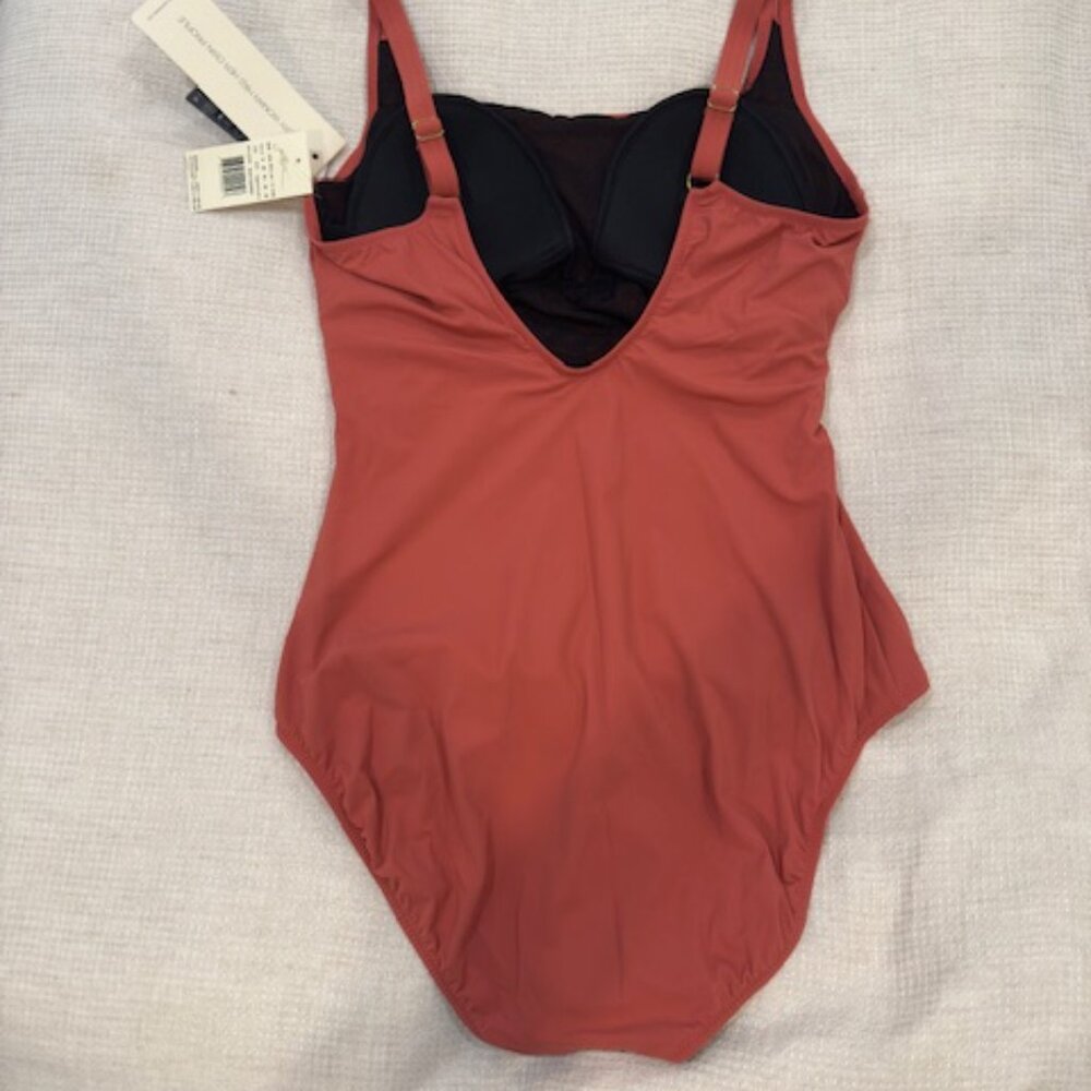 NWT Profile by Gottex Unchain My Heart V-Neck One-Piece Size 10 - Picture 4 of 10